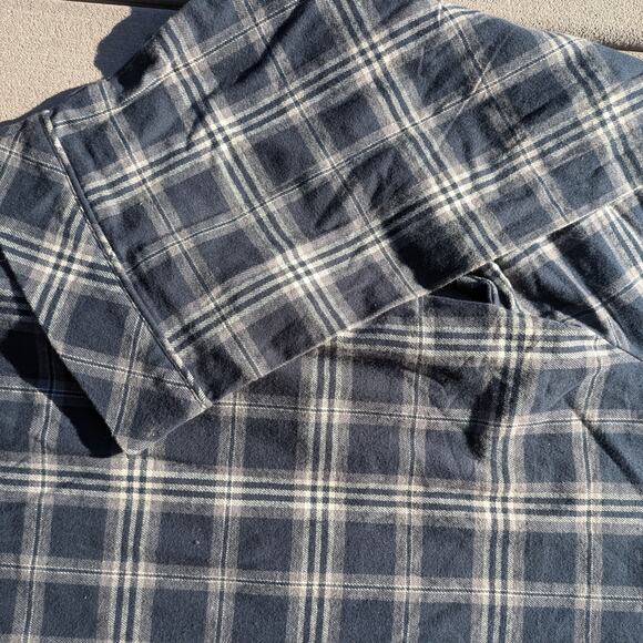 Mens 4X Button Up Plaid Flannel Majestic International XXXXL Pocket Long Sleeve - Picture 3 of 9